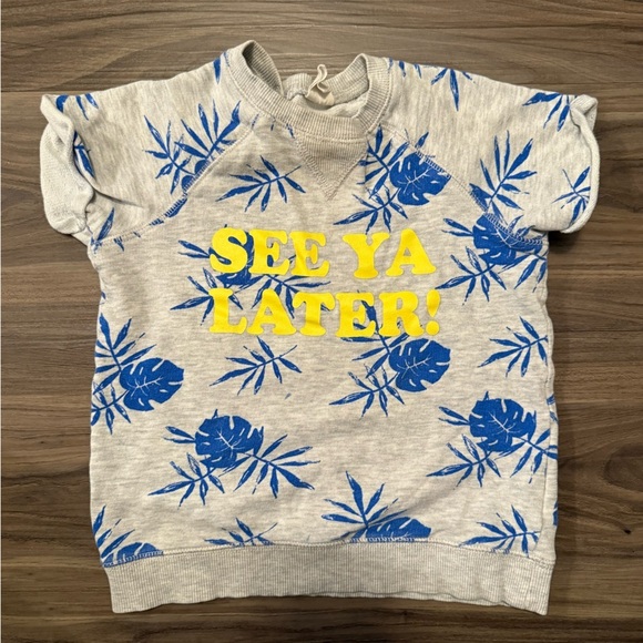 H&M Kids Blue and Yellow Tropical Tee size 2T Boys - Picture 1 of 4